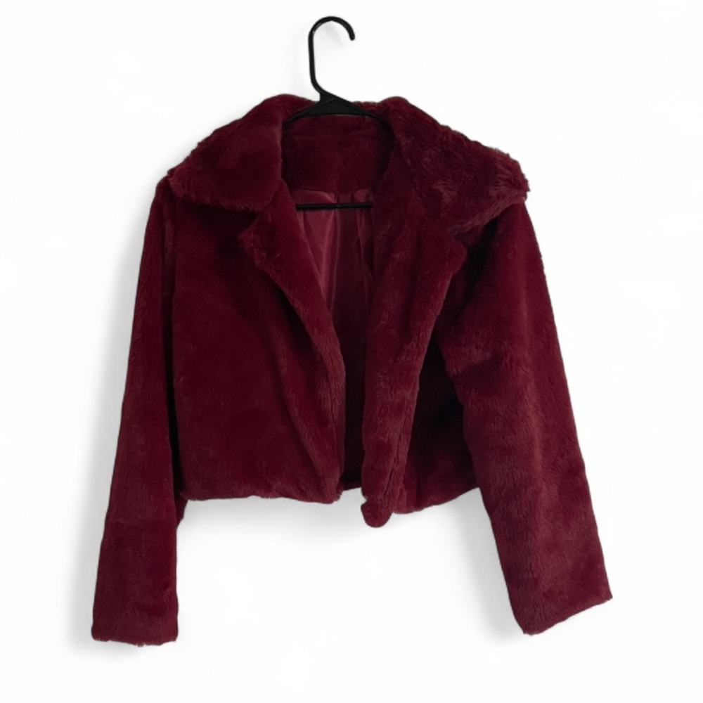 Red Faux Fur Jacket